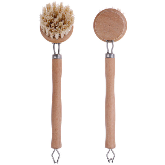 Sisal Beech Bamboo Cleaning Brush for Kitchen Use
