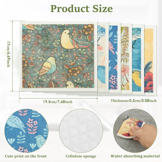 Kitchen Cleaning Cloths Dish Towels Cellulose Cotton Cleaning Cloths