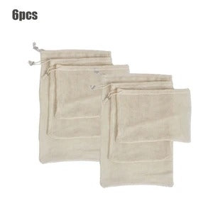 Cotton Drawstring Mesh Bags for Fruits and Vegetables